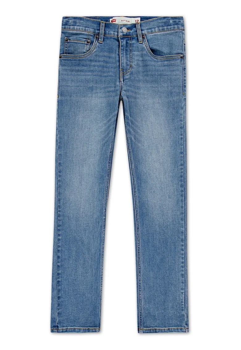 Blugi slim fit cu aspect decolorat 511, Albastru deschis