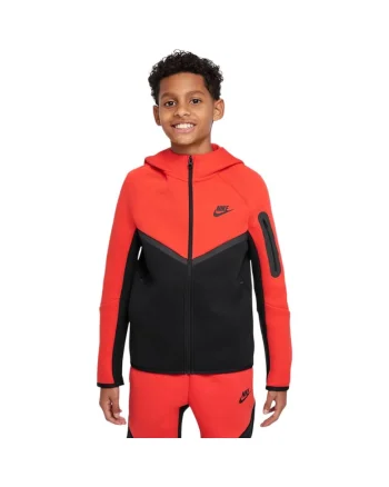 Hanorac  Tech Fleece FZ - PD Rosu Negru, Rosu/Negru