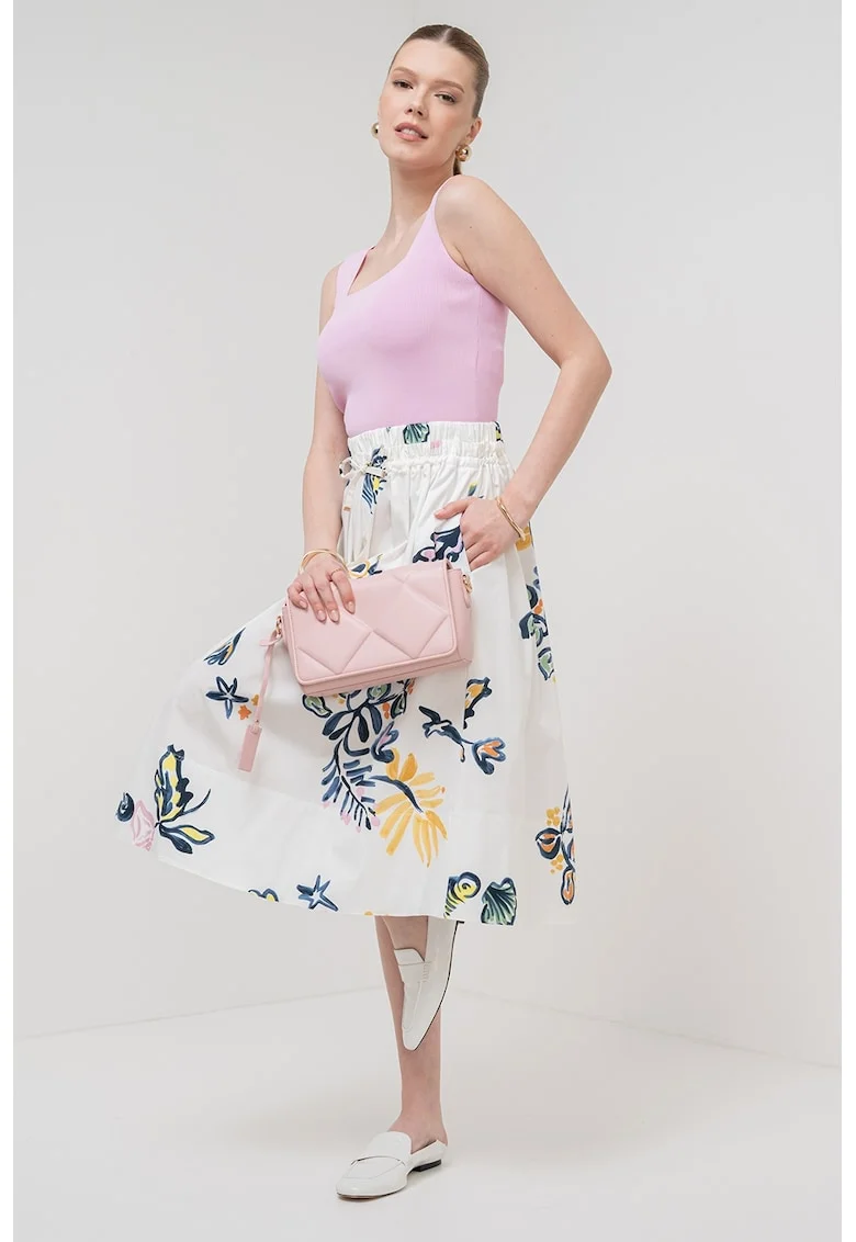 Top crop cu decolteu patrat Nuage, Lila
