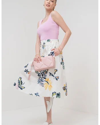 Top crop cu decolteu patrat Nuage, Lila