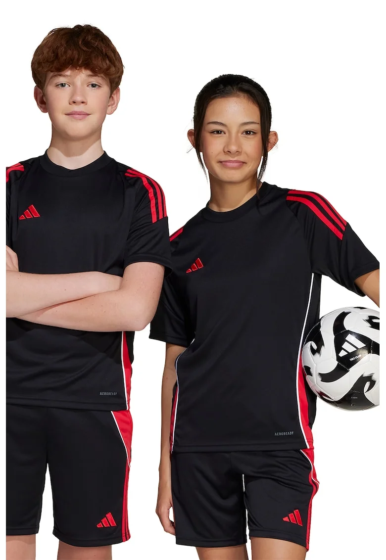 Tricou pentru fotbal TIRO24, Negru/Coral/Alb optic