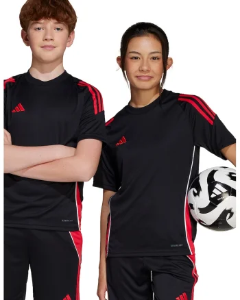 Tricou pentru fotbal TIRO24, Negru/Coral/Alb optic