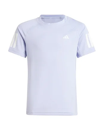 Tricou pentru tenis Club, Lila pal/Alb optic