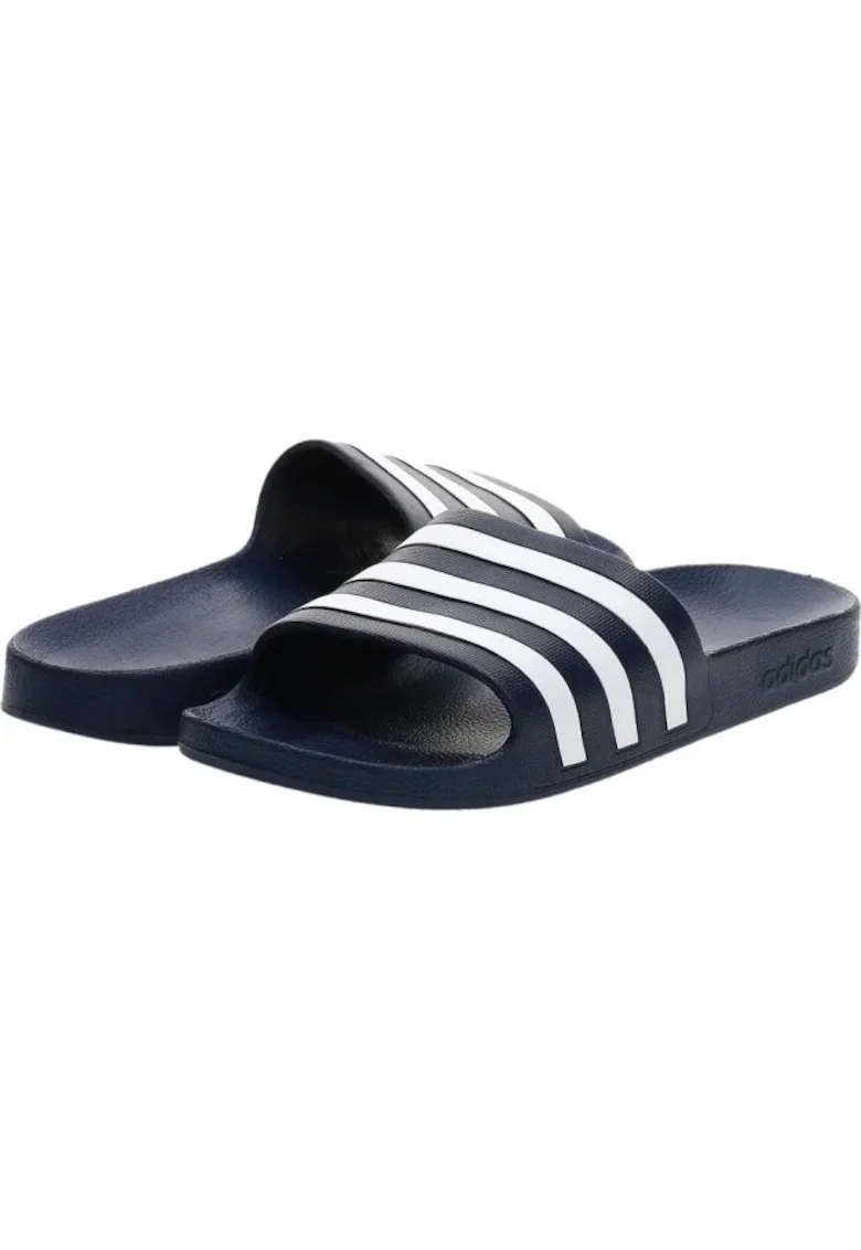 Papuci  Adilette Aqua barbati, Alb/Bleumarin