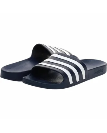 Papuci  Adilette Aqua barbati, Alb/Bleumarin