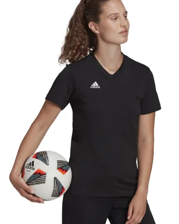 Tricou cu decolteu in V, pentru fotbal, Negru