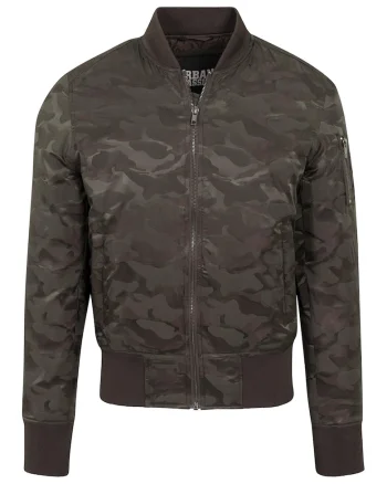 Jacheta bomber cu model camuflaj, Kaki