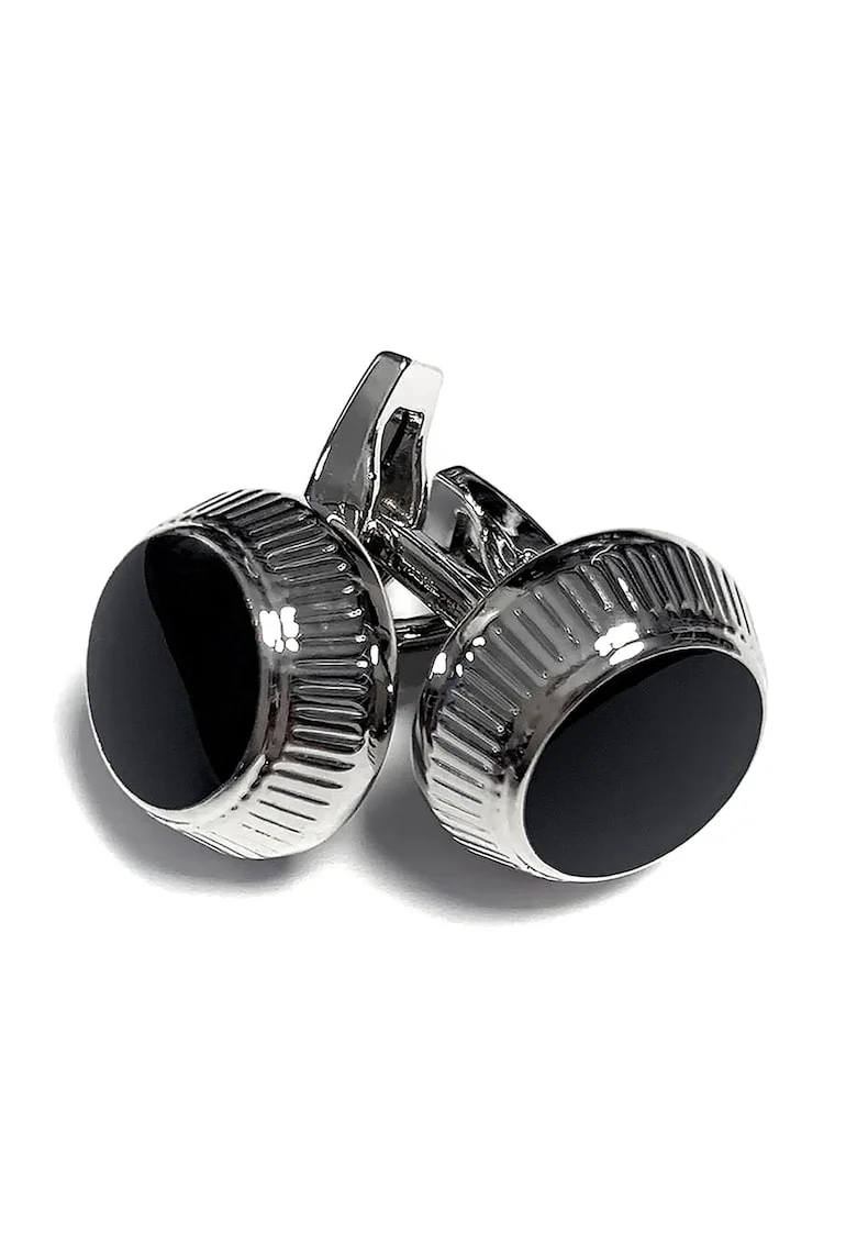 Butoni cu cristale zirconia, Argintiu inchis