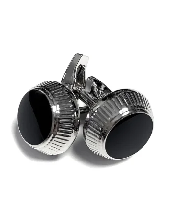Butoni cu cristale zirconia, Argintiu inchis