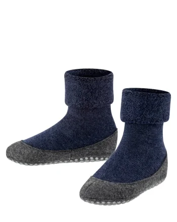 Sosete aderente din amestec de lana virgina Cosyshoe, Albastru inchis