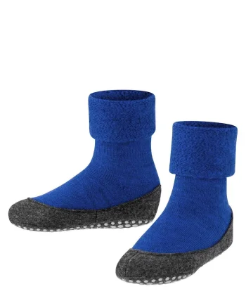 Sosete aderente din amestec de lana virgina Cosyshoe, Albastru