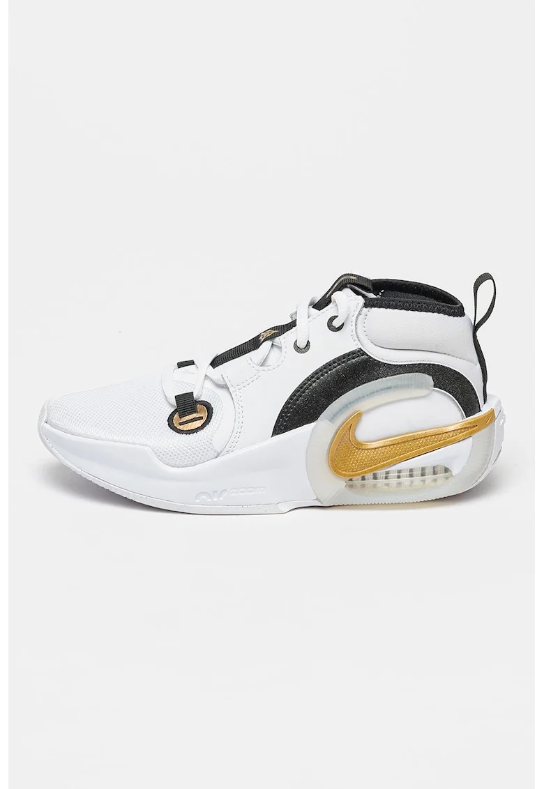 Pantofi mid-cut pentru baschet Air Zoom Crossover 2, Alb/Auriu