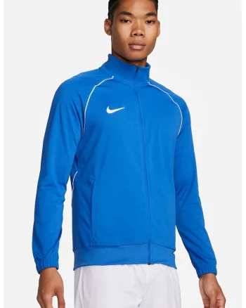 Bluza cu fermoar si guler mediu pentru fotbal, Alb/Albastru royal