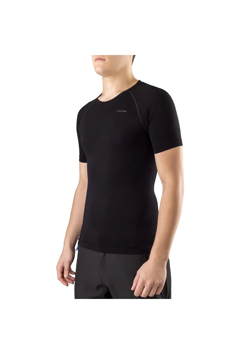 Tricou sport barbati,  Lockness, Fibre bambus/Poliamida, Negru, Negru
