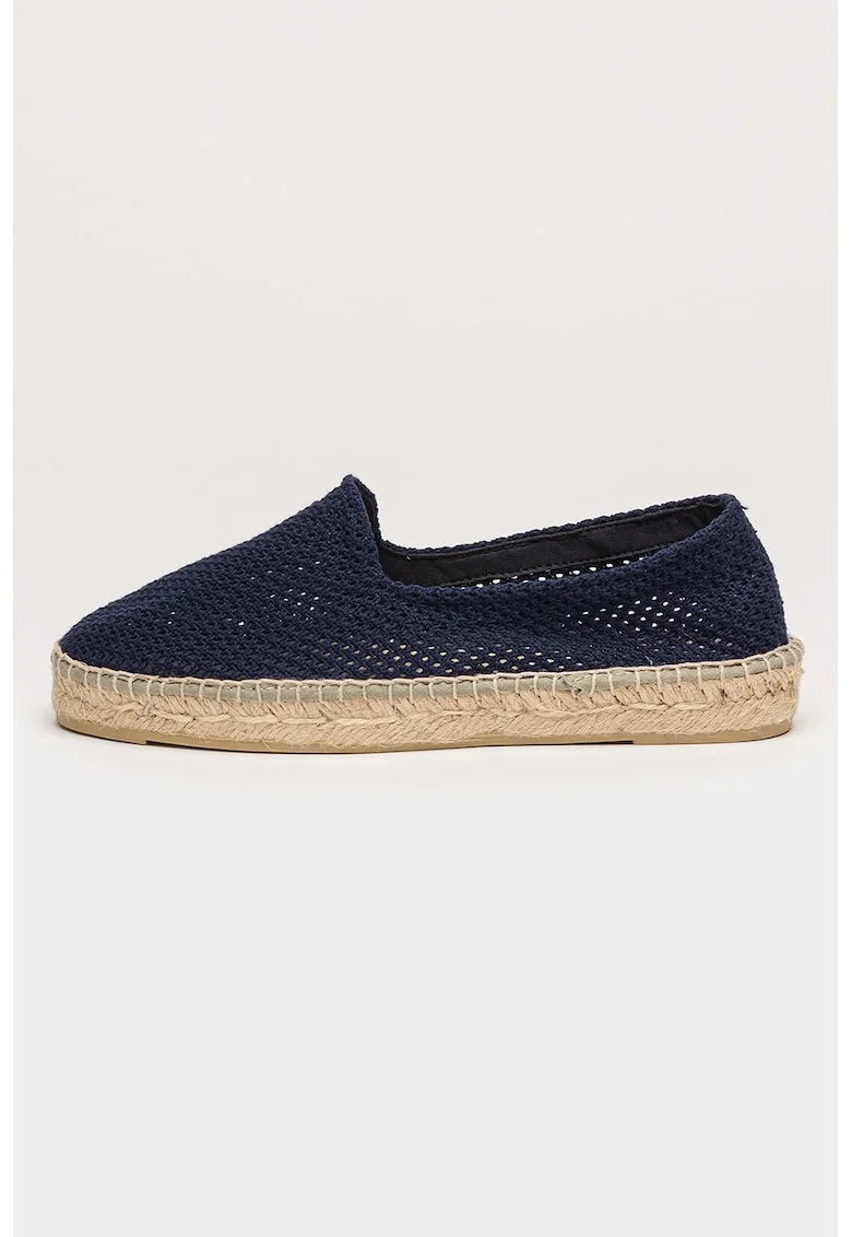 Espadrile tricotate cu perforatii, Bleumarin