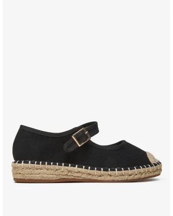 Espadrile Textil Negru, Negru