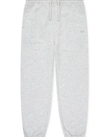 Pantaloni de trening cu logo brodat Essential, Gri deschis melange