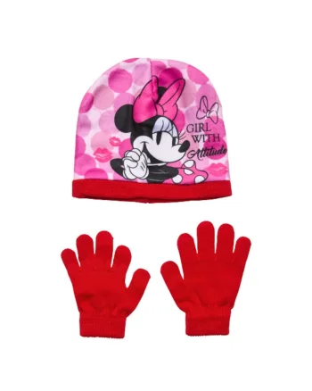 Set caciula si manusi  Dots 8764, Rosu