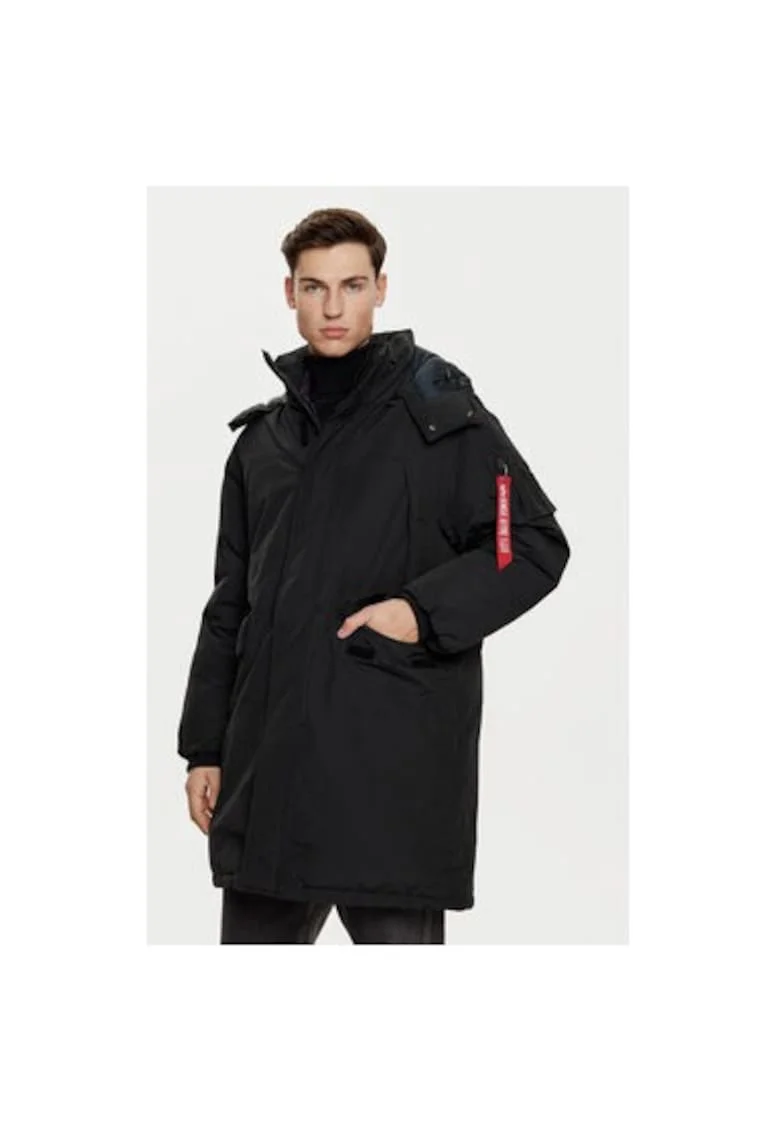 Jacheta barbati,  304544033, Bumbac/Nylon, Negru, Negru