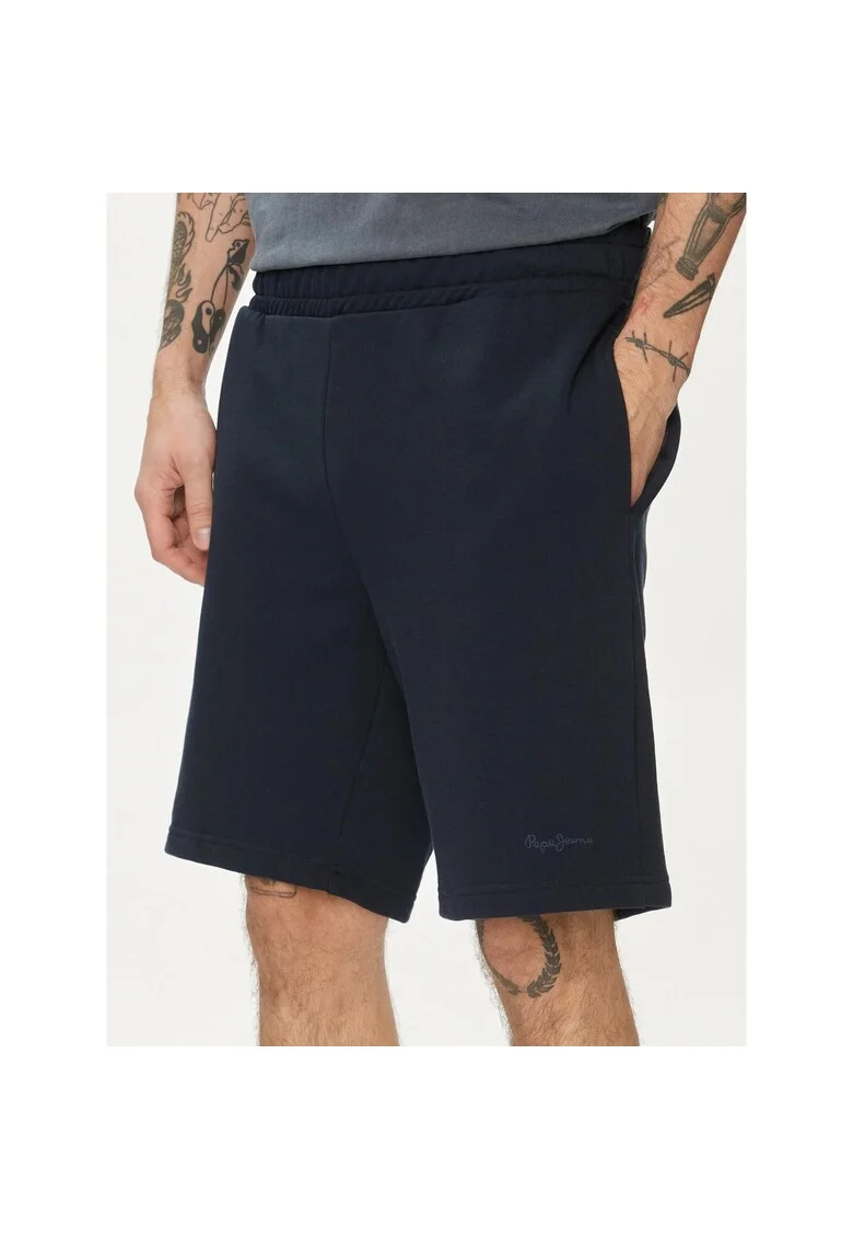 Pantaloni scurti din bumbac cu logo mic