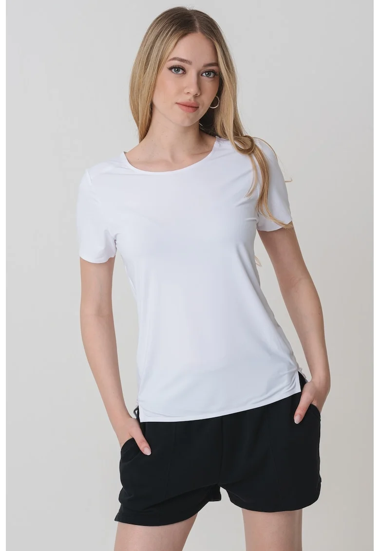 Tricou pentru trekking si drumetie Hanabi, Gri deschis