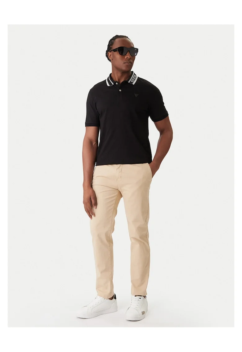 Tricou barbati  negru, bumbac, polo