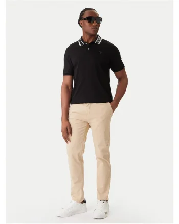 Tricou barbati  negru, bumbac, polo
