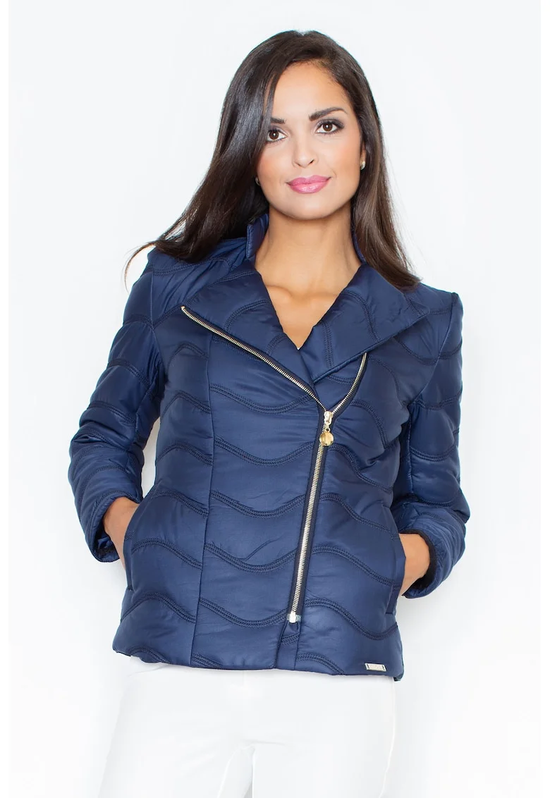 Jacheta dama M404,  Poliester, Bleumarin
