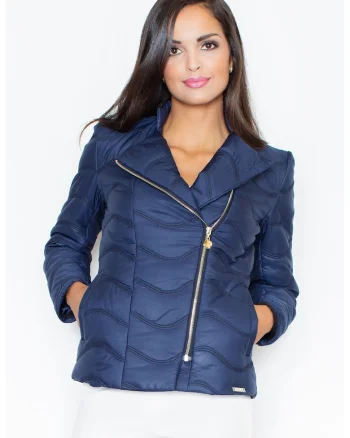 Jacheta dama M404,  Poliester, Bleumarin