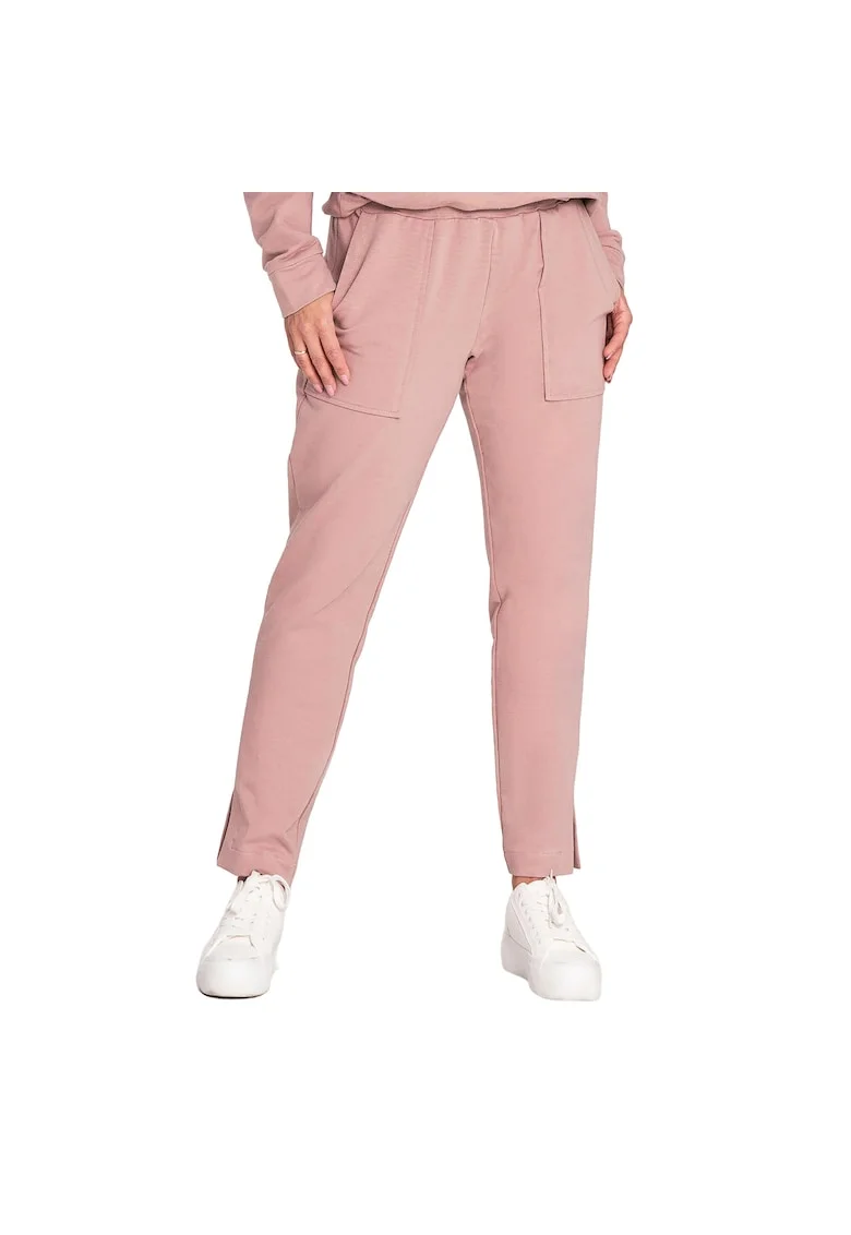 Pantaloni sport dama M1035,  Bumbac, Roz inchis