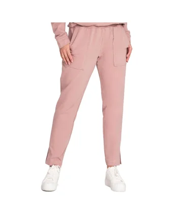 Pantaloni sport dama M1035,  Bumbac, Roz inchis