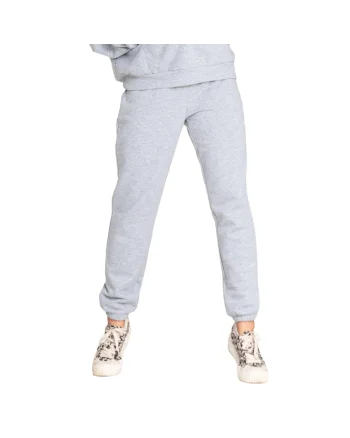 Pantaloni sport dama M1056,  Bumbac, Gri,