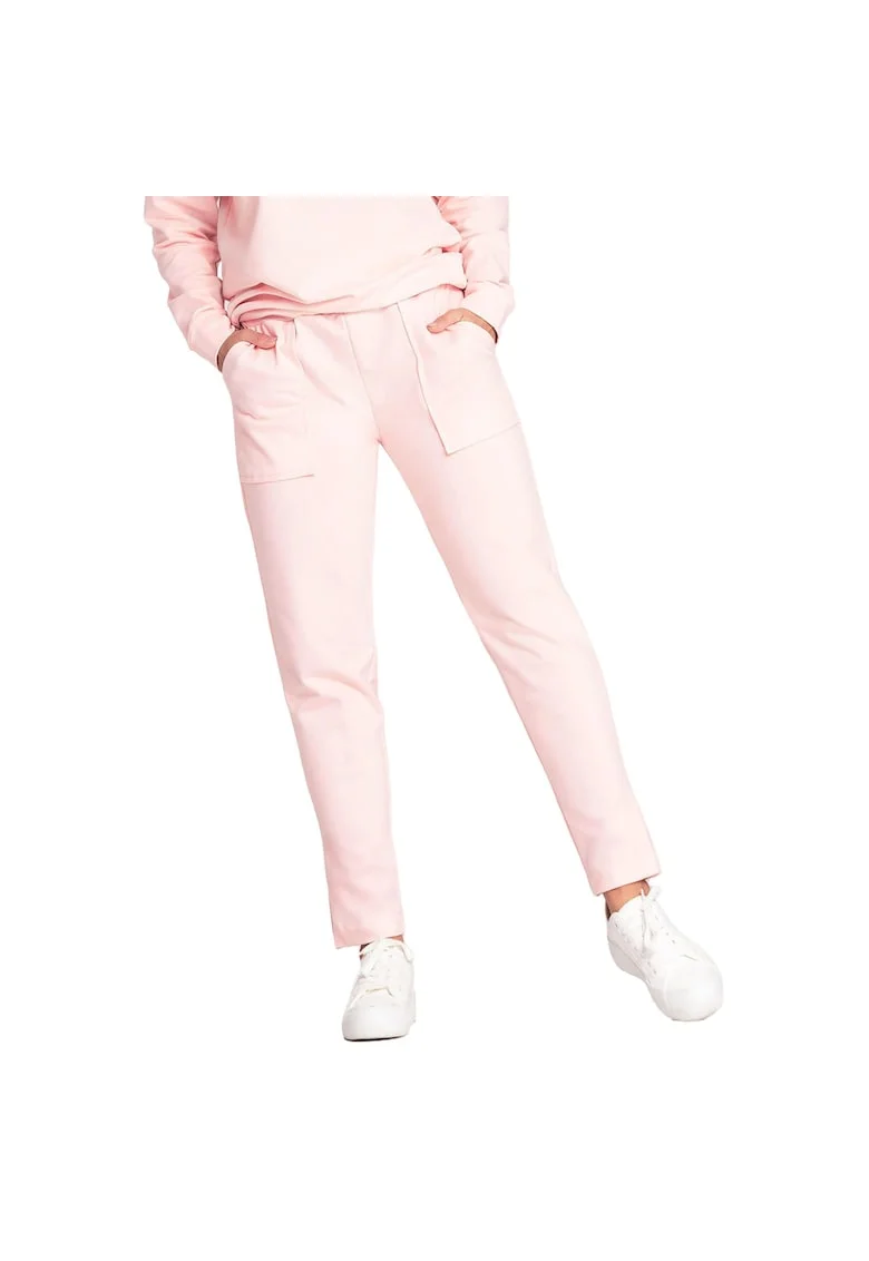 Pantaloni sport dama M1035,  Bumbac, Roz
