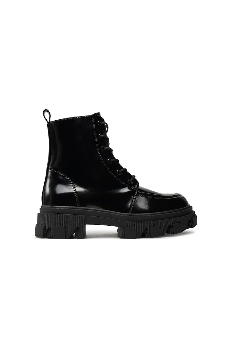Pantofi sport dama,  84674, Piele ecologica, Negru