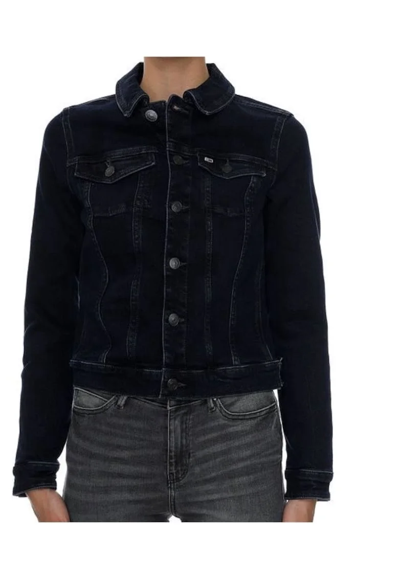 Geaca din denim cu nasturi,
