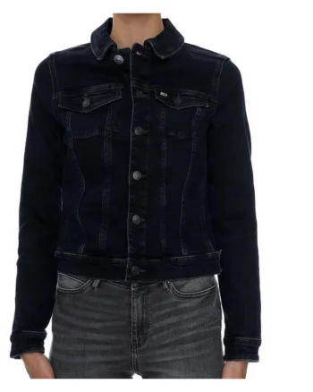 Geaca din denim cu nasturi,