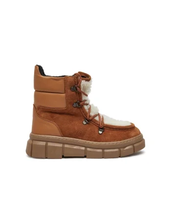 Pantofi sport dama,  73562, Piele naturala, Maro