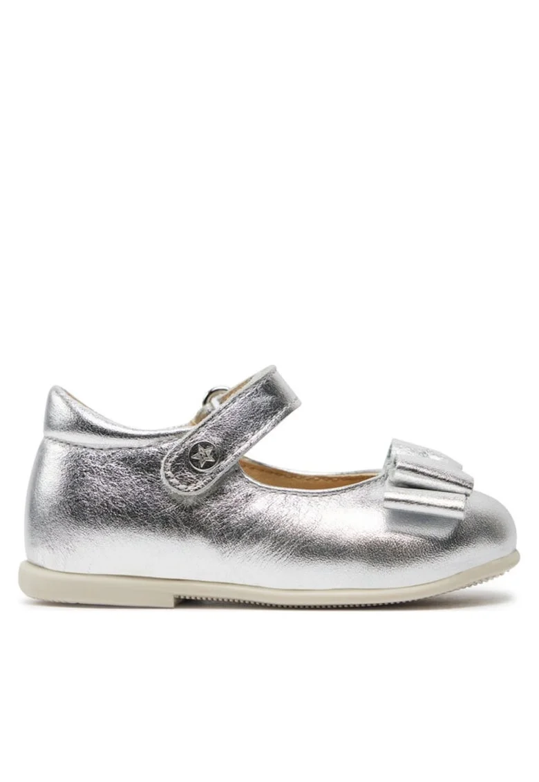 Pantofi sport copii  303874957, Piele naturala, Argintiu