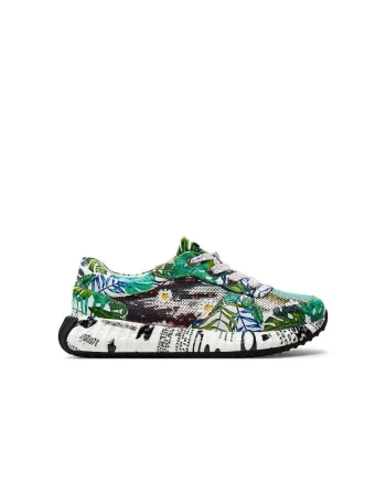 Pantofi sport dama,  303963, Piele naturala, Verde