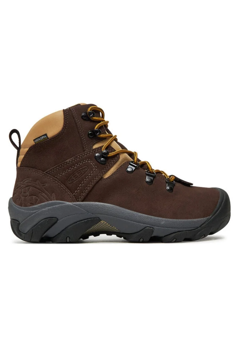 Bocanci trekking barbati  304757518, Piele naturala, Maro, Maro