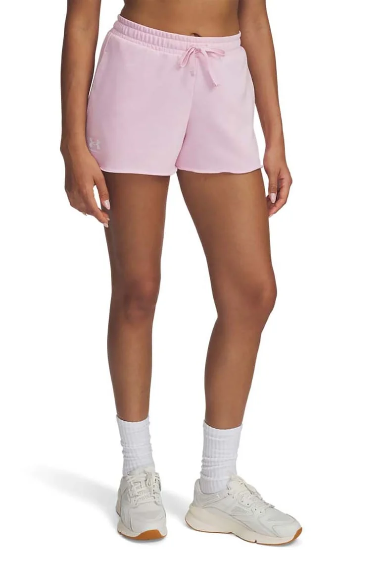 Pantaloni scurti cu snur de ajustare pentru fitness Rival, Roz