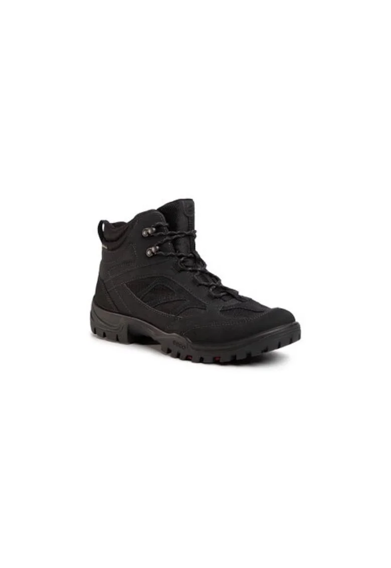 Bocanci trekking barbati  206917751, Piele ecologica, Negru, Negru