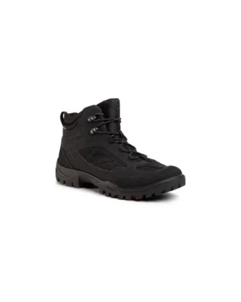 Bocanci trekking barbati  206917751, Piele ecologica, Negru, Negru