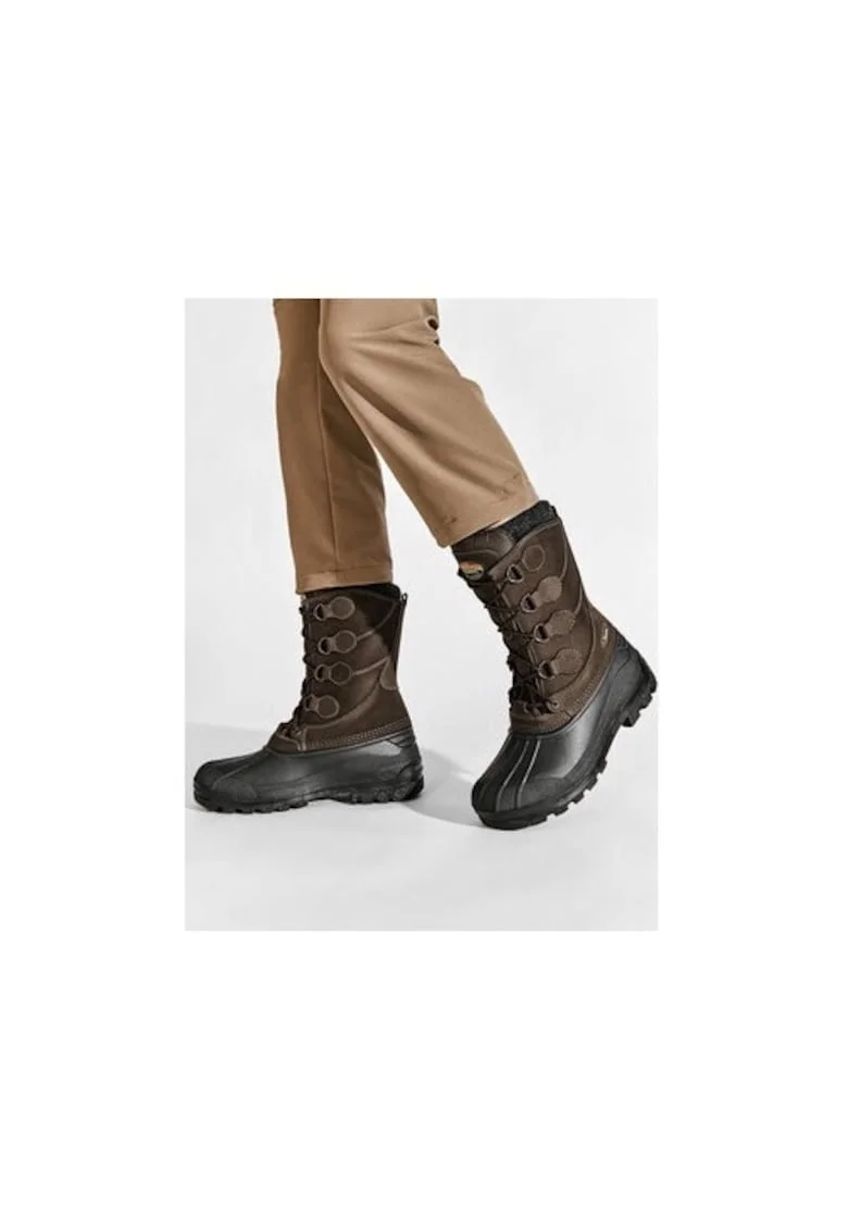 Bocanci trekking barbati  198978495, Piele naturala, Maro, Maro