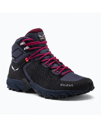 Ghete de trekking pentru femei,  Textil, Gri/Negruqqq, Negru/Gri