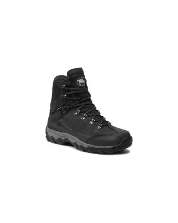 Bocanci trekking barbati  209304879, Piele naturala, Negru, Negru