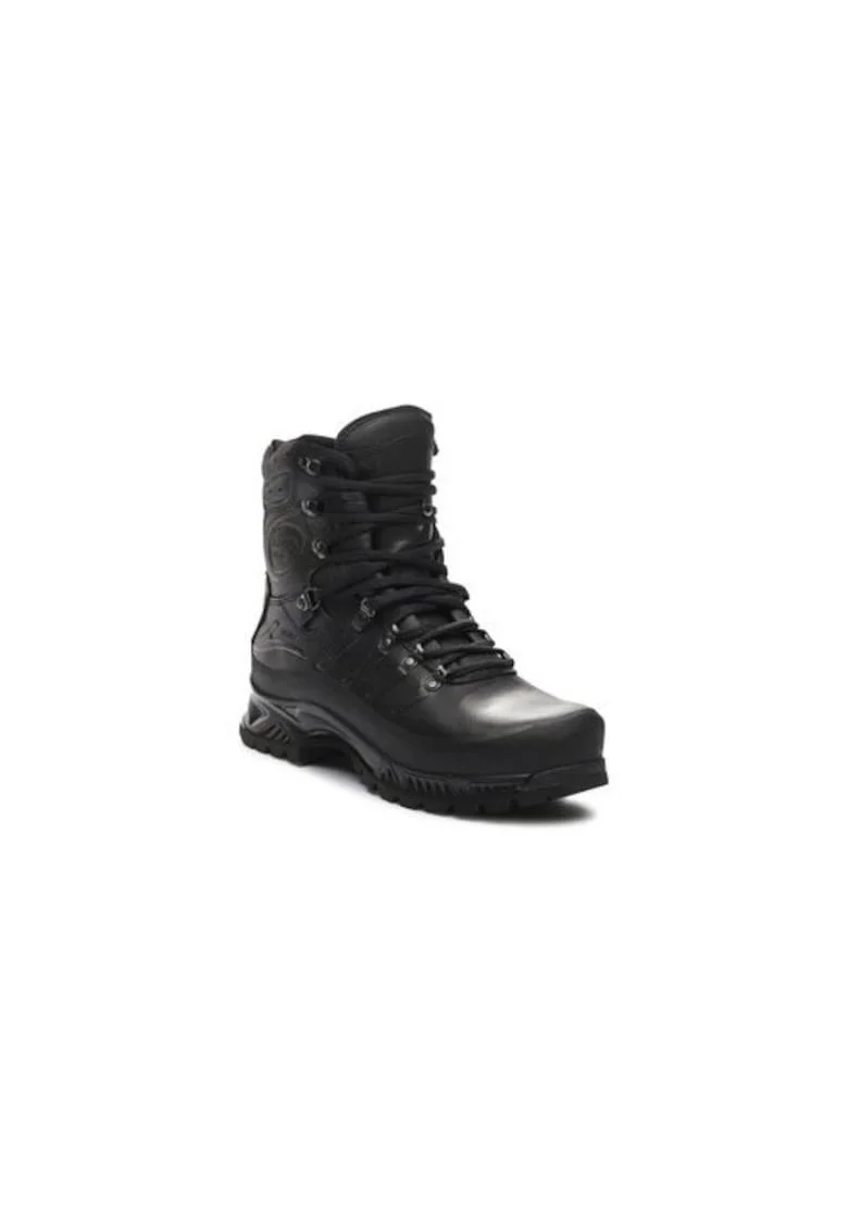Bocanci trekking barbati  303501136, Piele naturala, Negru, Negru