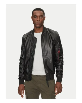 Geaca barbati,  305301574, Piele naturala, Negru, Negru