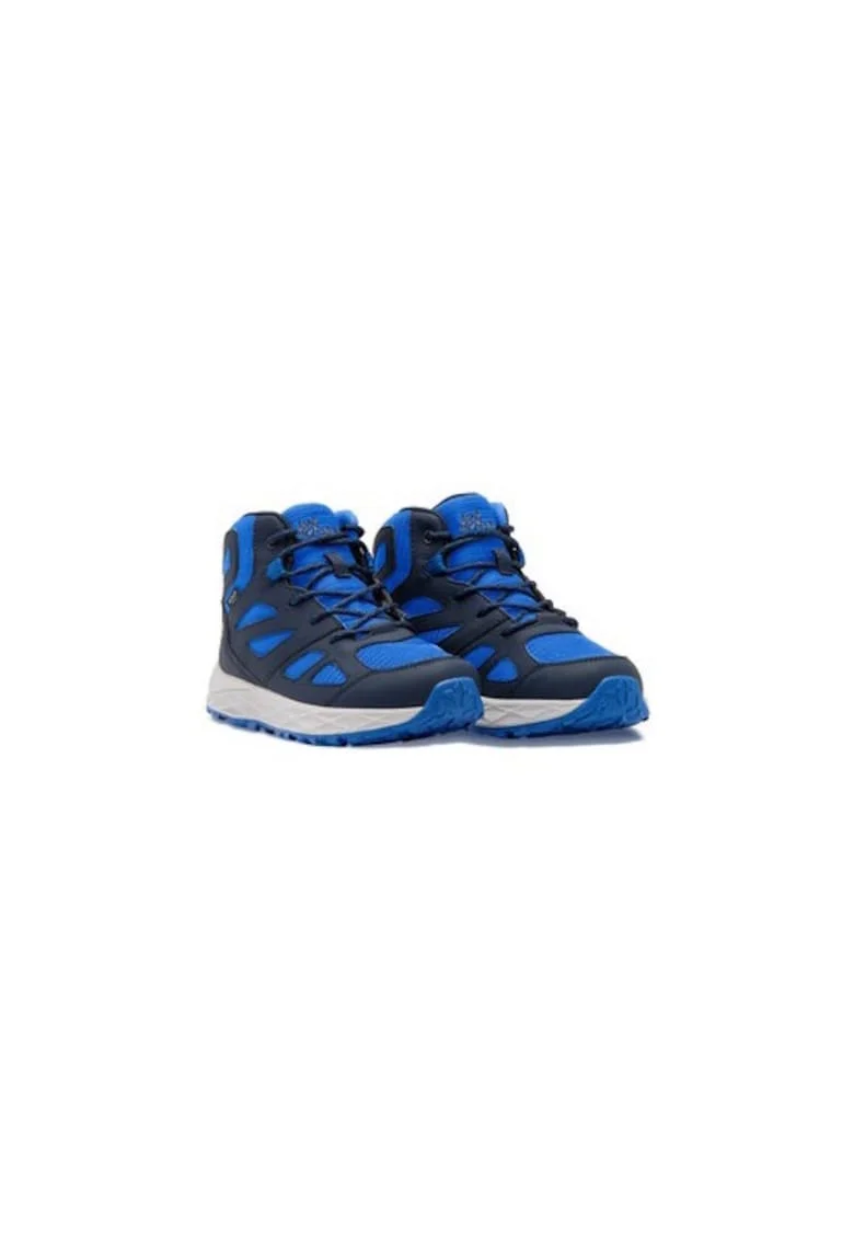 Bocanci trekking unisex  303953089, Piele ecologica, Albastru, Albastru
