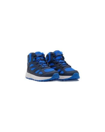 Bocanci trekking unisex  303953089, Piele ecologica, Albastru, Albastru
